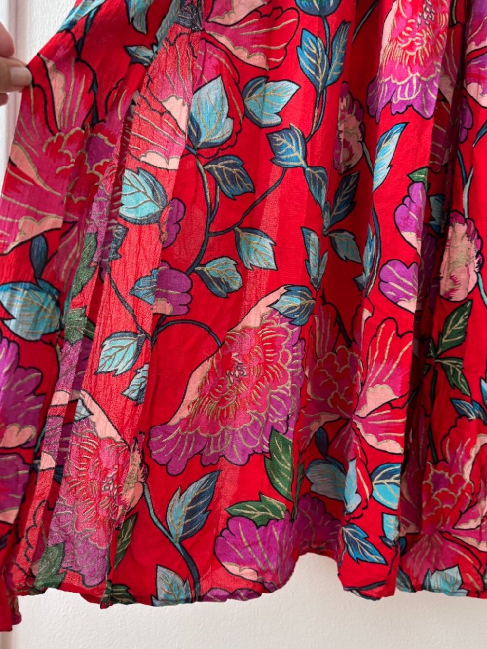 & Other Stories Floral Printed Maxi Dress in Red Multi - Picture 8 of 11